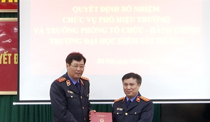 Bổ nhiệm phó hiệu trưởng trường Đại học Kiểm sát Hà Nội